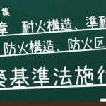 建築基準法施行令　第四章　耐火構造、準耐火構造、防火構造、防火区画等